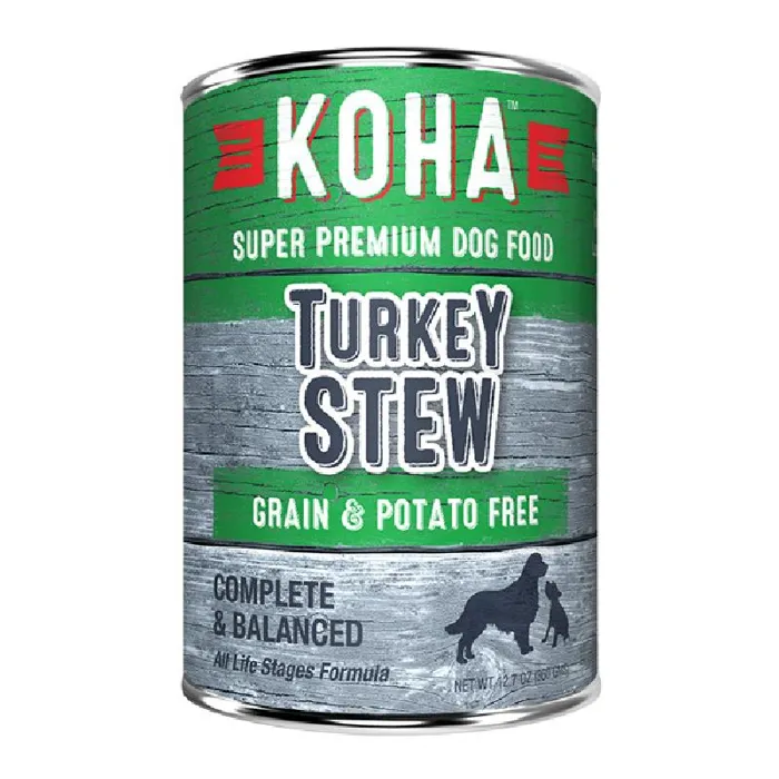 Koha Canned Dog Food Turkey Stew 12.7-oz