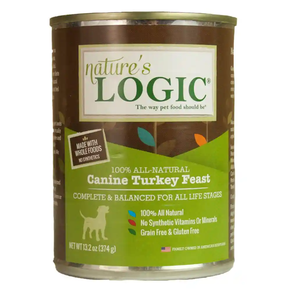 Nature's Logic Dog Can Gf Trky Feast 13.2-oz