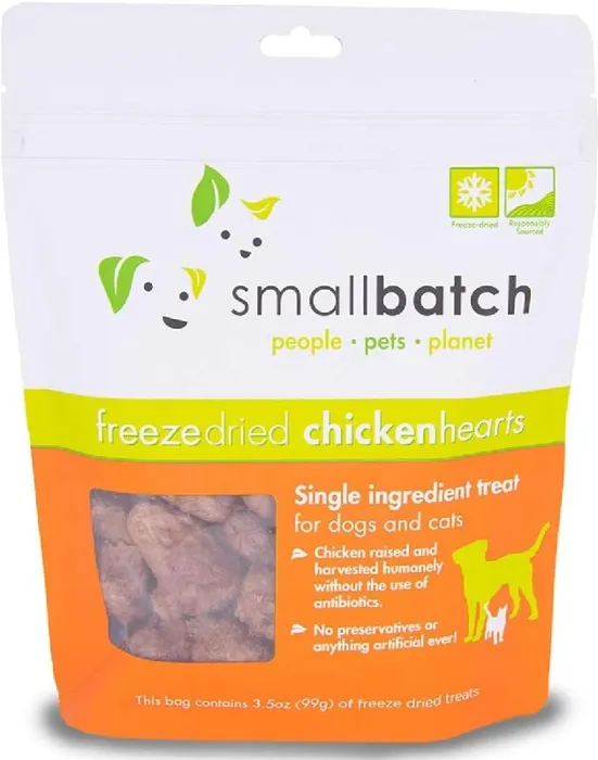 Small Batch Freeze Dried Chicken Hearts 3.5oz