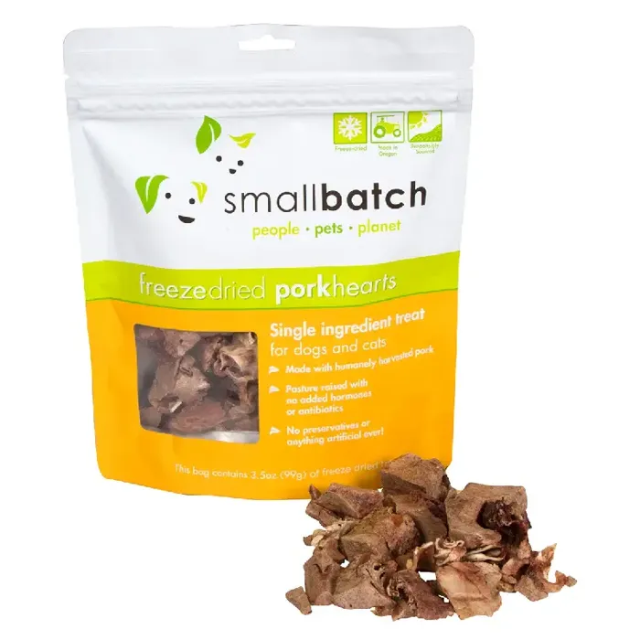 Small Batch Pork Hearts Freeze Dried 3.5-oz