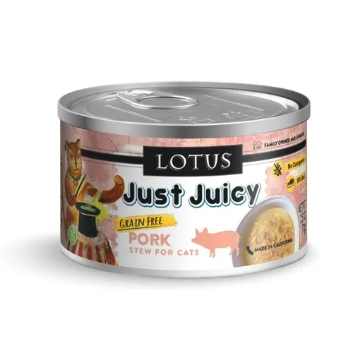 Just Juicy Pork Stew Grain-free Canned Cat Food 2.5-oz