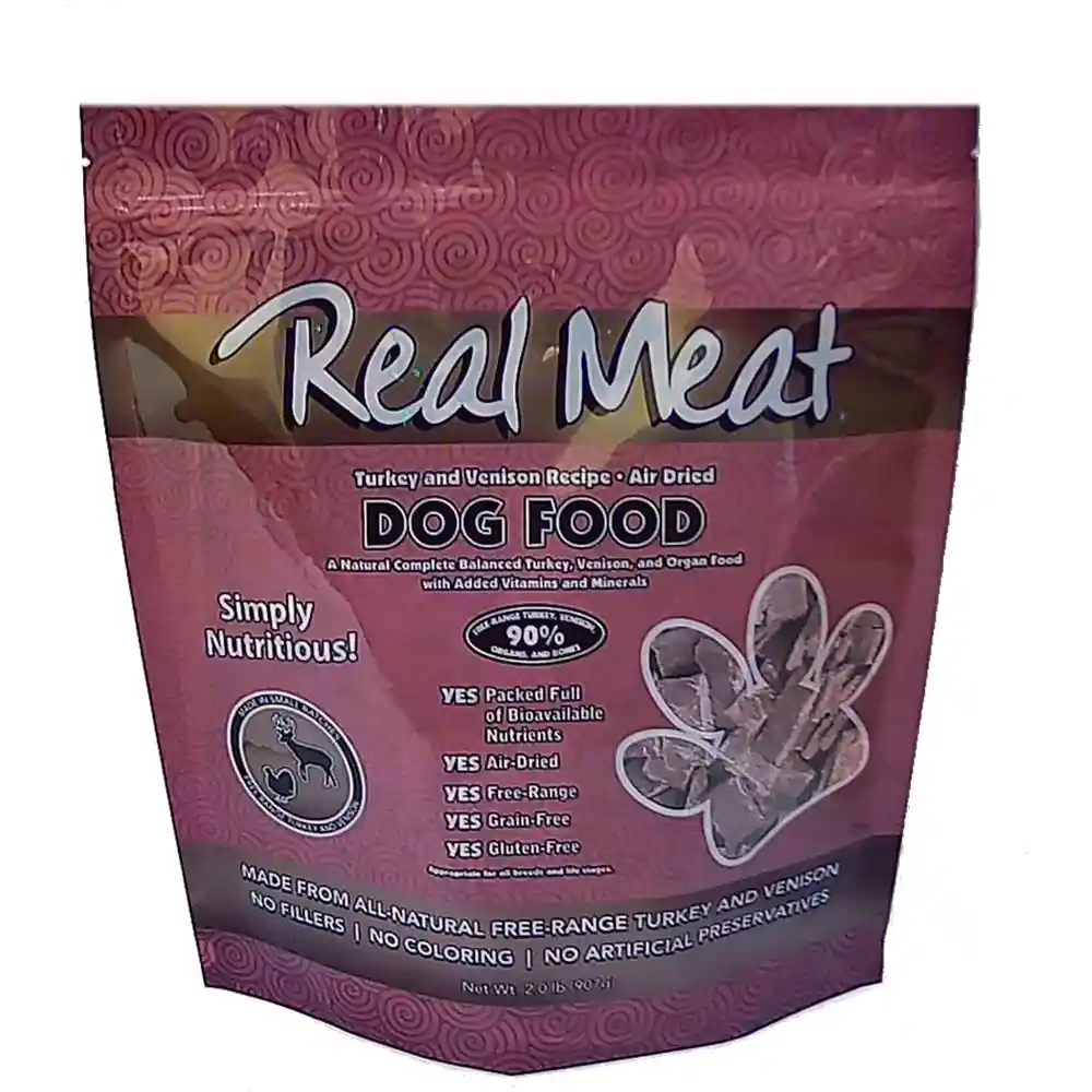 Real Meat Air Dried Dog Food: Turkey & Venison 2lb