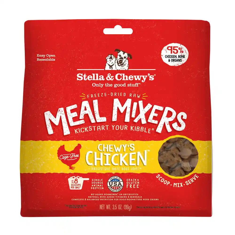 Meal Mixers Freeze Dried Raw Chewy's Chicken Grain Free Dog Food Topper 3.5-oz