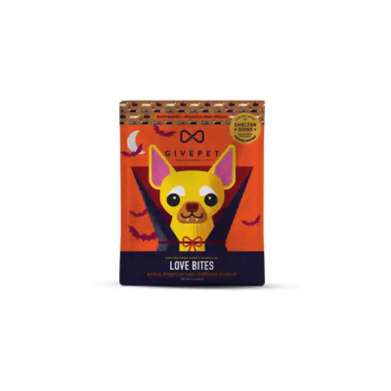 Givepet Holiday Dog Treat Soft Chew Love Bites 6 Oz