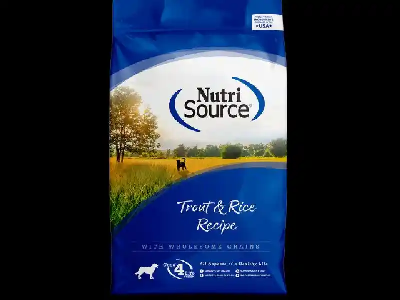 Nutrisource Dog: Trout & Rice 26lb