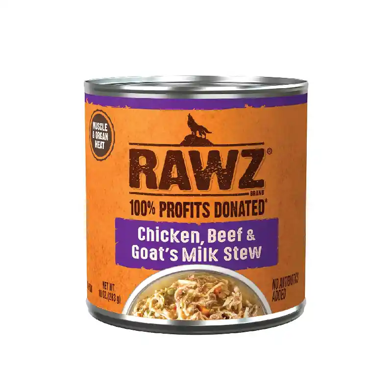 Rawz Dog Stew Chicken Beef Goat Milk Can 10 Oz