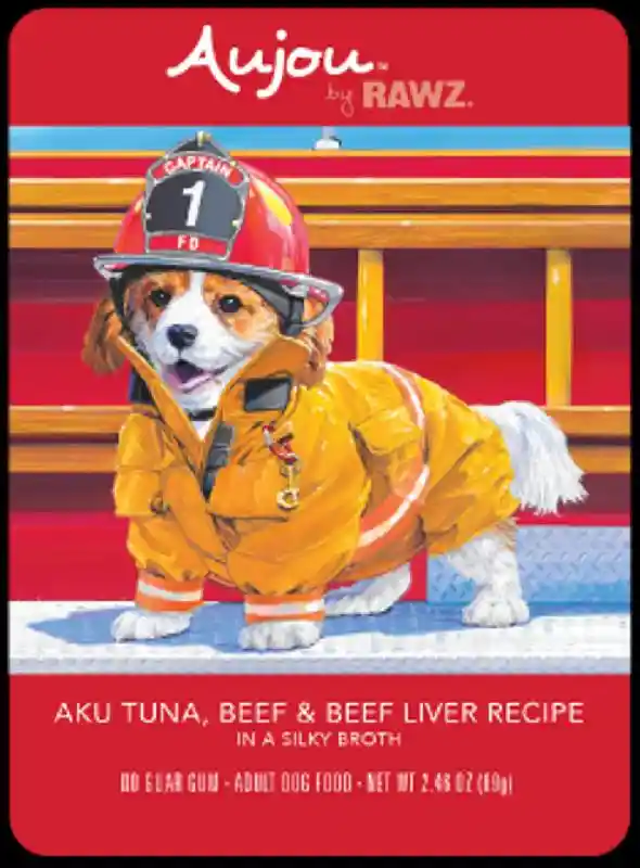 Rawz Aujou Aku Tuna / Beef / Beef Liver Pouch Dog 6 / 8 / 2.46 Oz