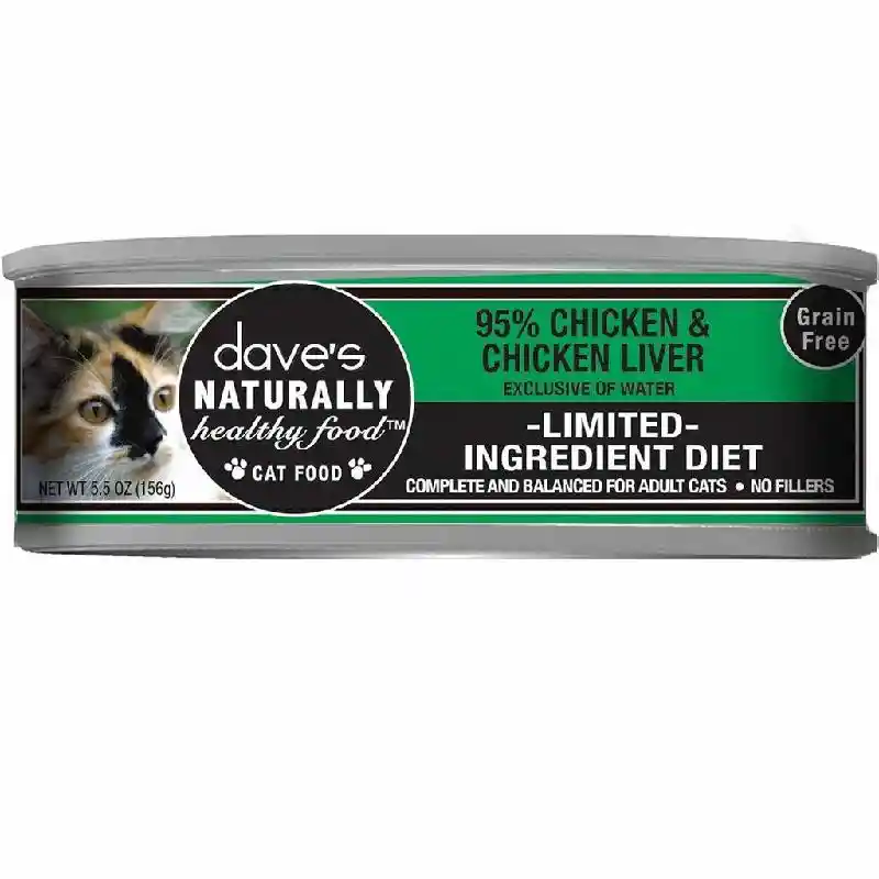 Dave's Cat Gf Nat Healthy 95% Chicken Liver 5.5oz
