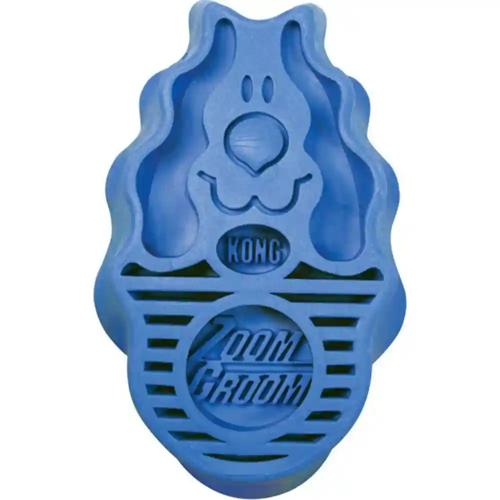 Kong Zoomgroom Rubber Dog Brush Large Boysenberry