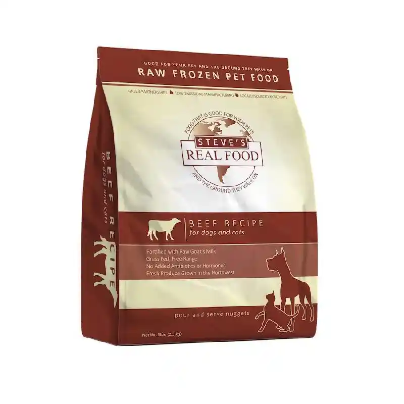 Steve's Raw Pet Food: Beef Recipe Nuggets 5lb