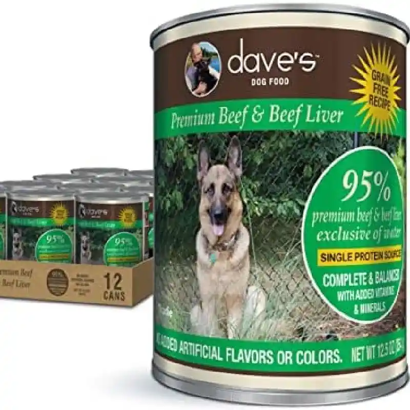 Dave's Naturally Healthy Liver & Beef Recipe Canned Dog Food 13-oz