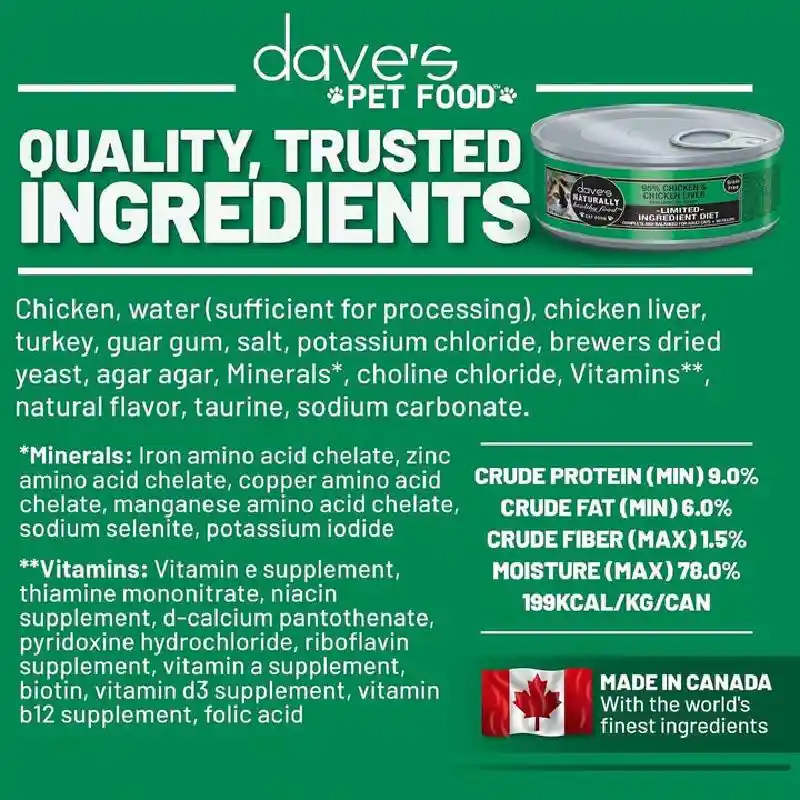Dave's Cat Gf Nat Healthy 95% Chicken Liver 5.5oz