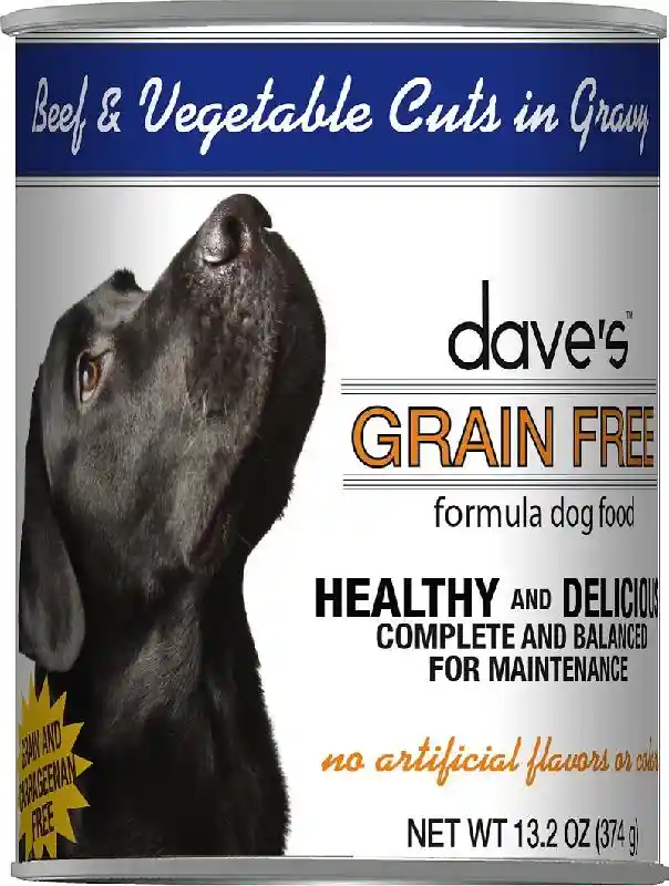 Dave's Dog Food Grain-free Bf & Veg Cuts Gravy Can Dog Food, 13-oz