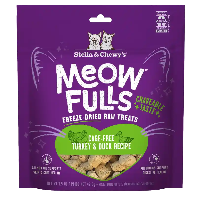 S&C MEOWFULLS FRZ DRD TURKEY & DUCK 1.5OZ