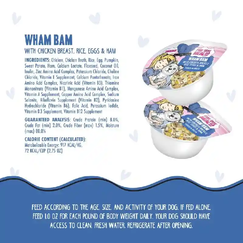 Weruva Dog Bff Wham Bam Chicken & Ham Cup 2.75 Oz