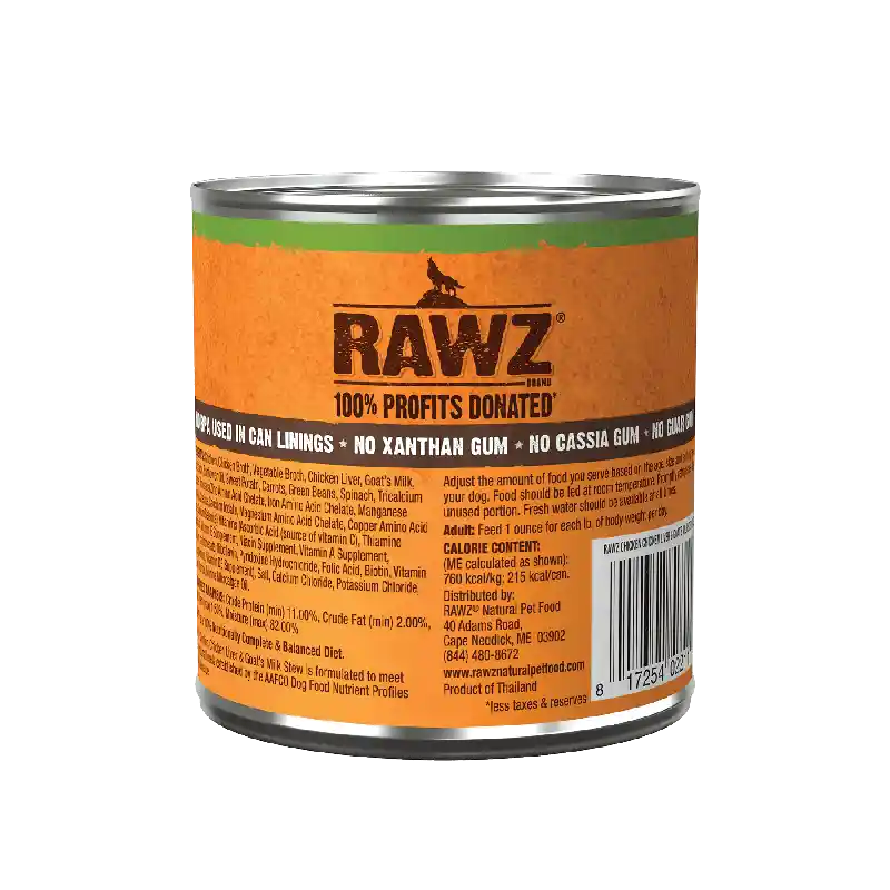 Rawz Dog Stew Chicken Chknlivr Goat Milk Can 10 Oz