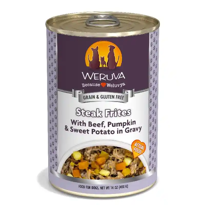 Weruva Dog Gf Steak Frites Shreds Can 14-oz