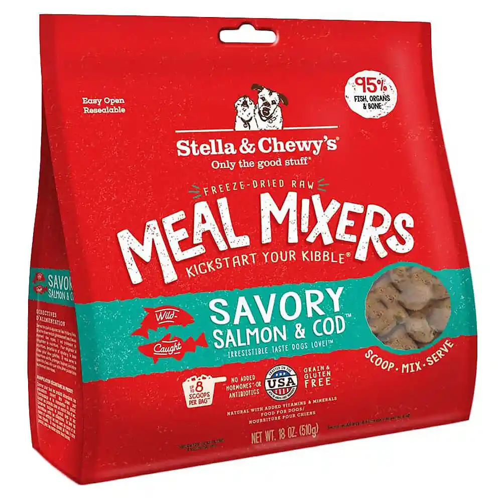Meal Mixers Freeze Dried Raw Savory Salmon & Cod Grain Free Dog Food Topper 18-oz