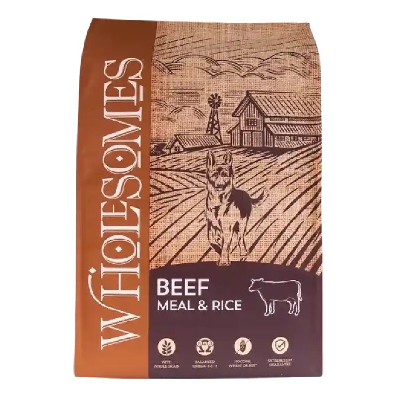 Wholesomes Dog: Beef & Rice 40lb