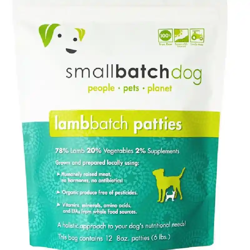 Smallbatch Raw Dog: Lamb Patties 6lb