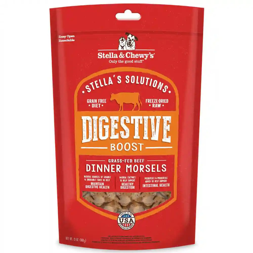 Stella's Solutions Digestive Boost Grass Fed Beef Freeze Dried Raw Dog Food 13-oz