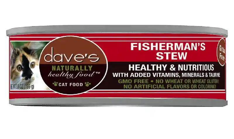 Dave's Cat Food Naturally Healthy Grain-free Fisherman's Stew Canned Cat Food 5.5-oz