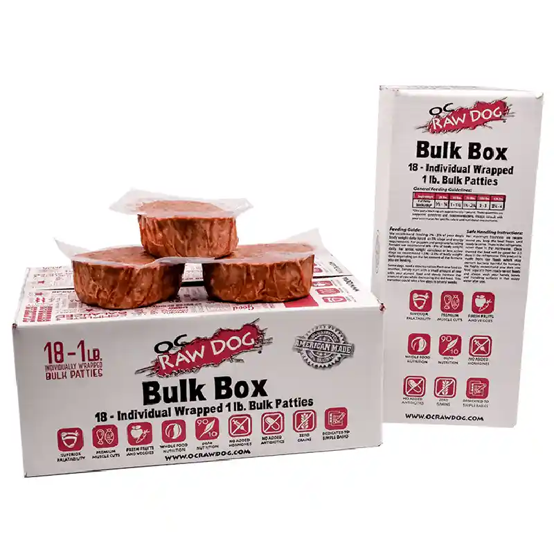 OC Raw Dog Food: Beef & Produce 18lb Bulk Box