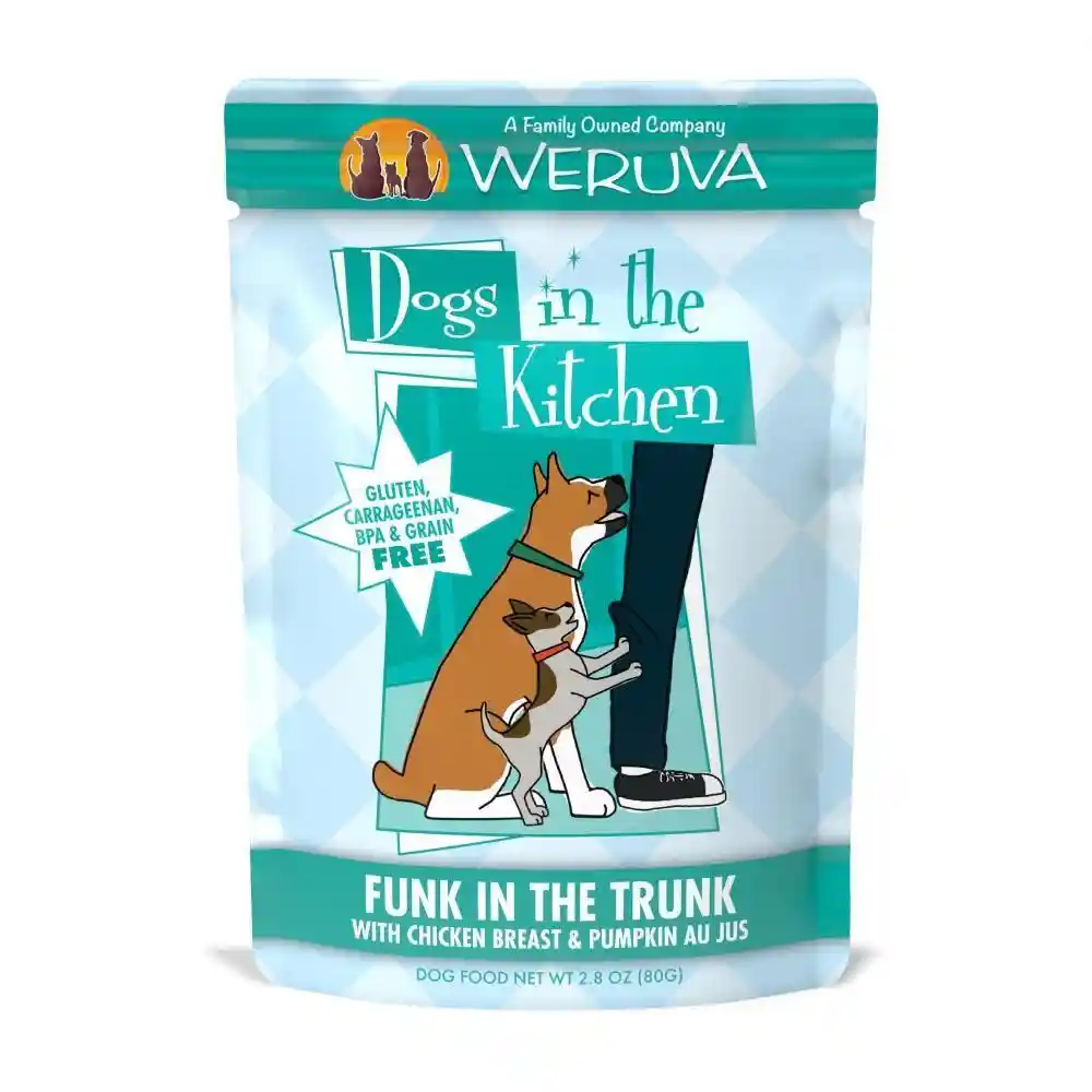 Dogs In The Kitchen Funk In The Trunk Grain Free Chicken & Pumpkin Dog Food Pouch 2.8-oz
