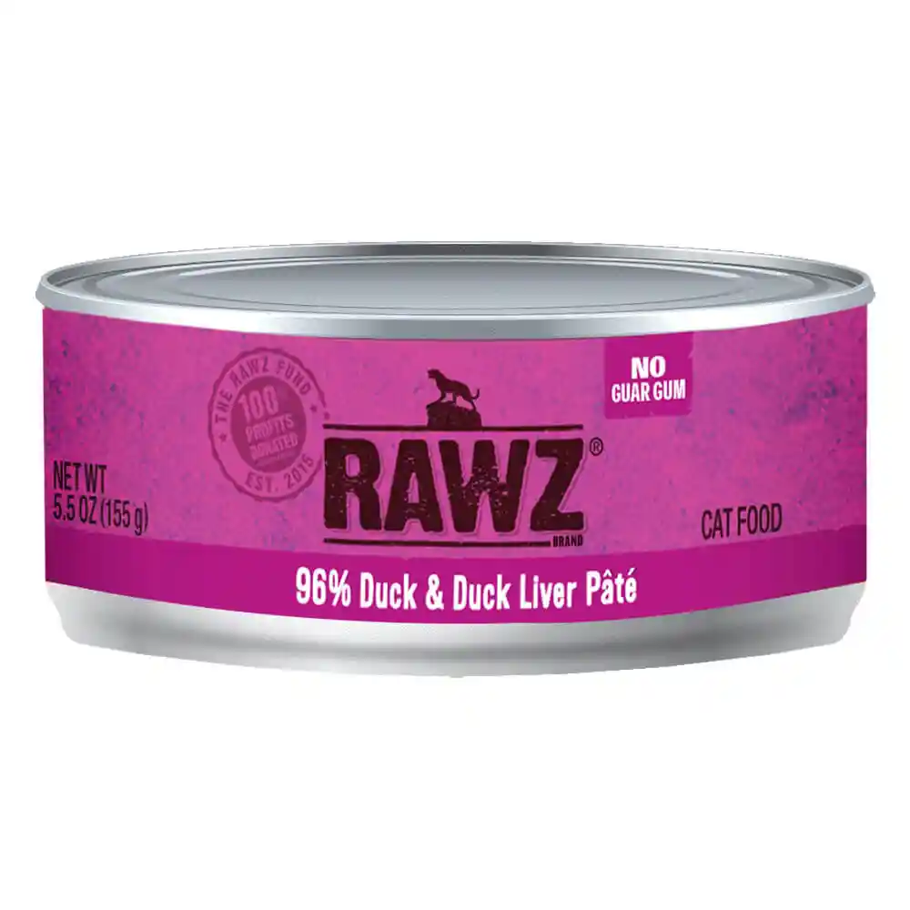 Rawz 96% Duck & Duck Liver Pâté Canned Cat 24 / 5.5oz