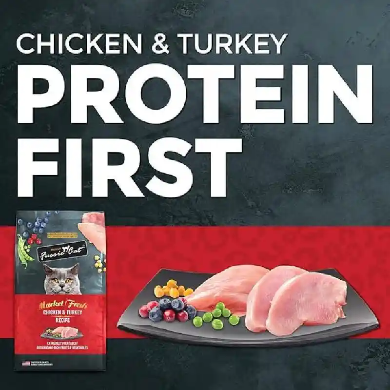 Market Fresh Chicken & Turkey Recipe Grain-free Dry Cat Food 3.5lb