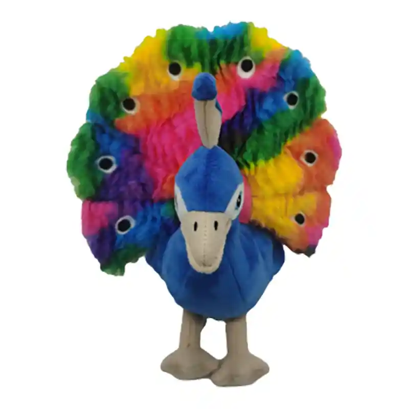 TT PLUSH SQUEAKER PEACOCK 9"