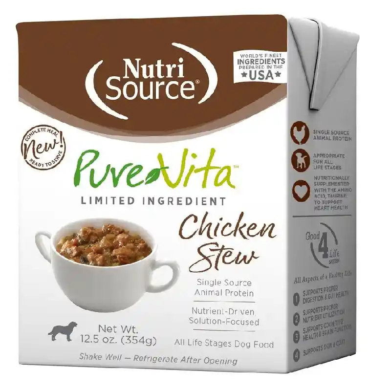 Pure Vita Dog Tetra Pack Chicken Stew 12.5 Oz