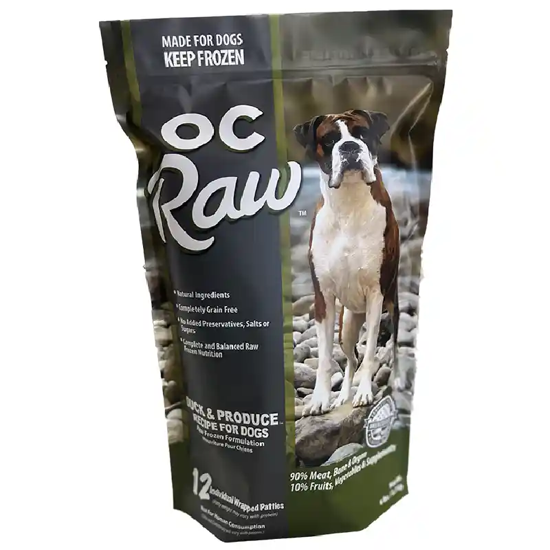 OC Raw Dog Food: Duck & Produce Patties 6lb
