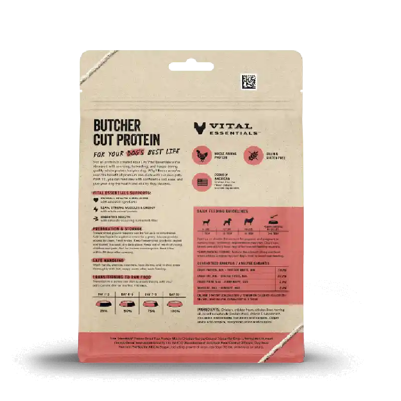 Freeze-dried Raw Protein Mix-in Chicken Recipe Ground Topper For Dogs - 6oz
