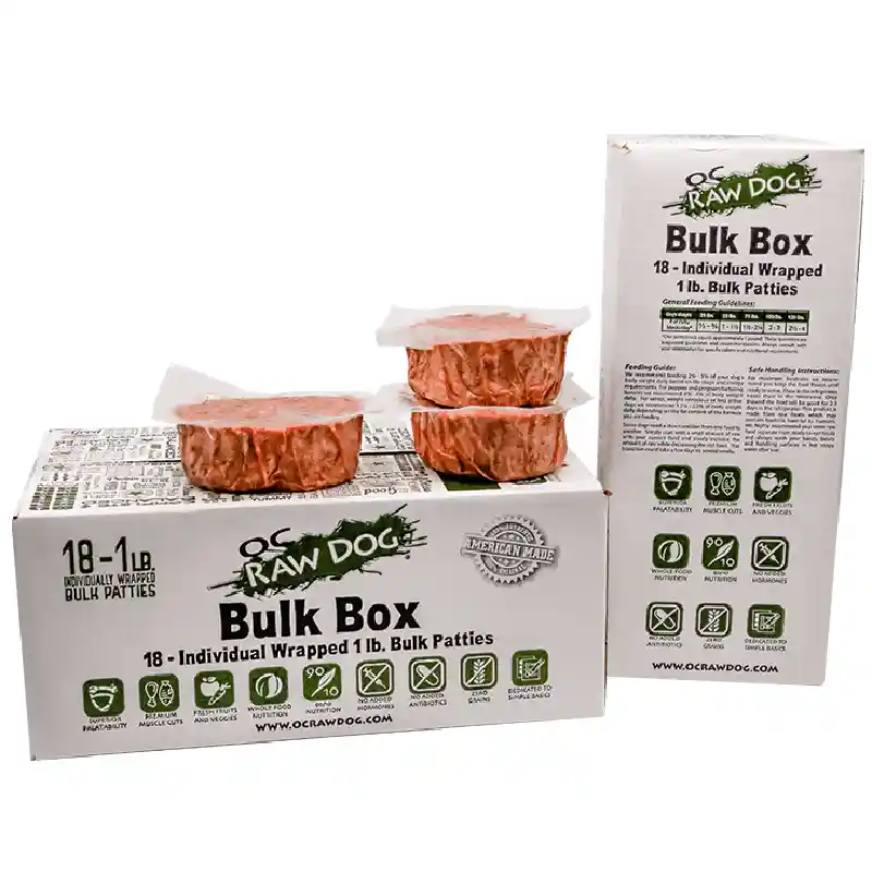 OC Raw Dog Food: Turkey & Produce 18lb Bulk Box