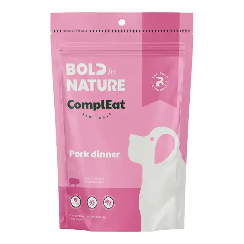 ComplEat Raw Bowls for Dogs: Pork Dinner Patties 6lb