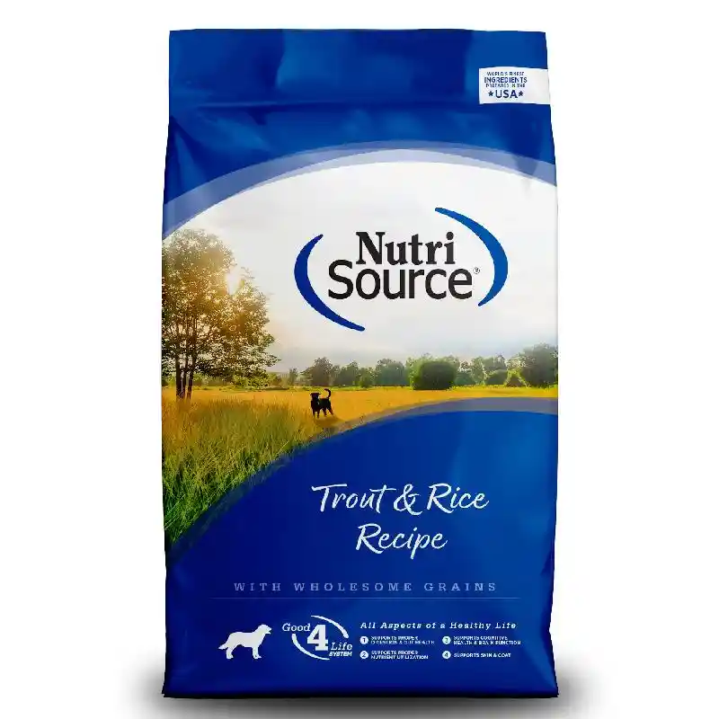 Nutrisource Dog: Trout & Rice 26lb