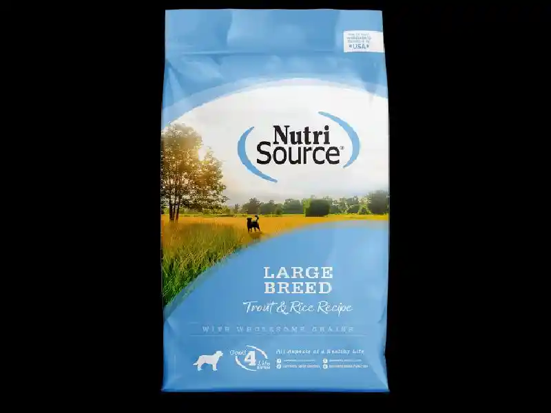 Nutrisource Large Breed: Trout & Rice 26lb