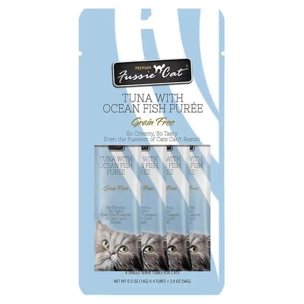 Fussie Cat Tuna & Oceanfish Puree .5-oz 4-pk
