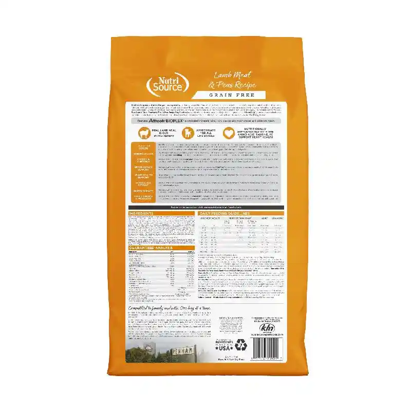 Nutrisource Dog: Grain Free Lamb & Pea 4lb