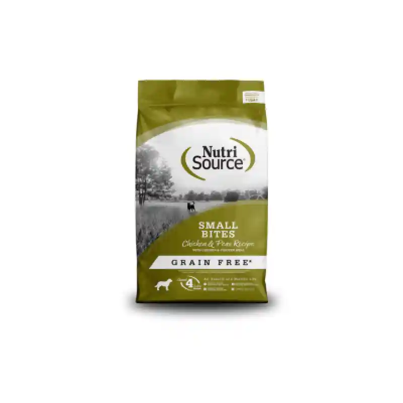 Nutrisource Small Bites: Grain Free Chicken & Pea 12lb