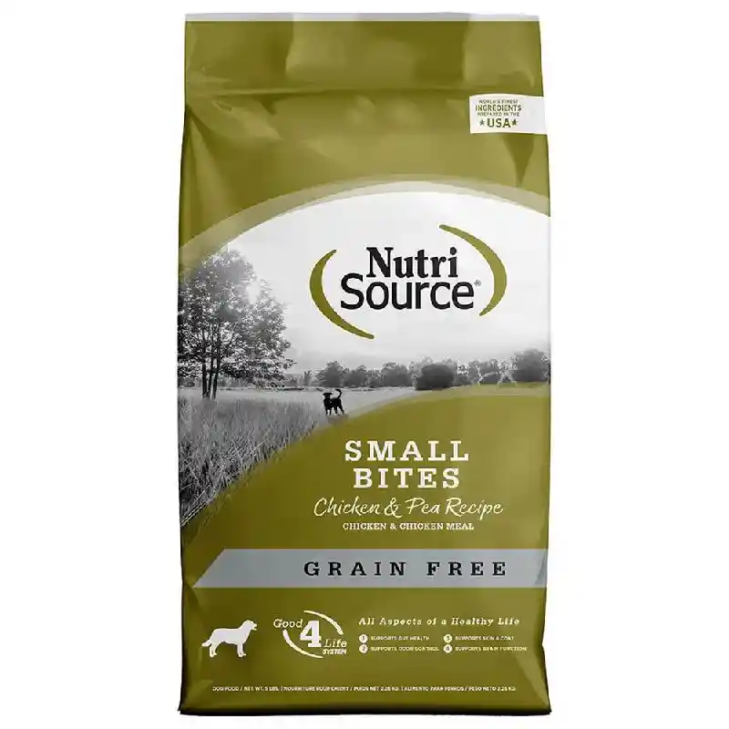 Nutrisource Small Bites: Grain Free Chicken & Pea 12lb