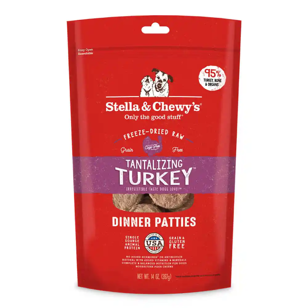 Meal Mixers Freeze Dried Raw Tantalizing Turkey Grain Free Dog Food Topper 14-oz