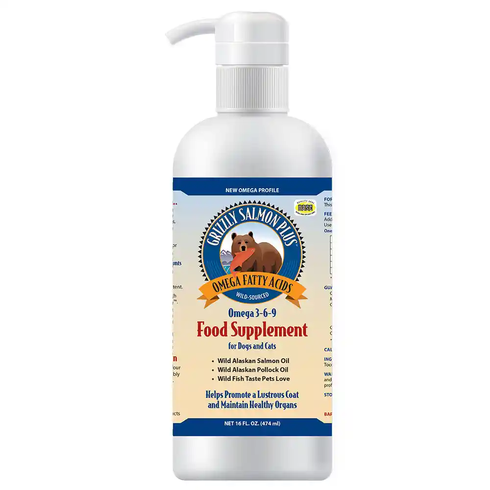 Grizzly Slmn Oil Dog Food Supplement 16-oz