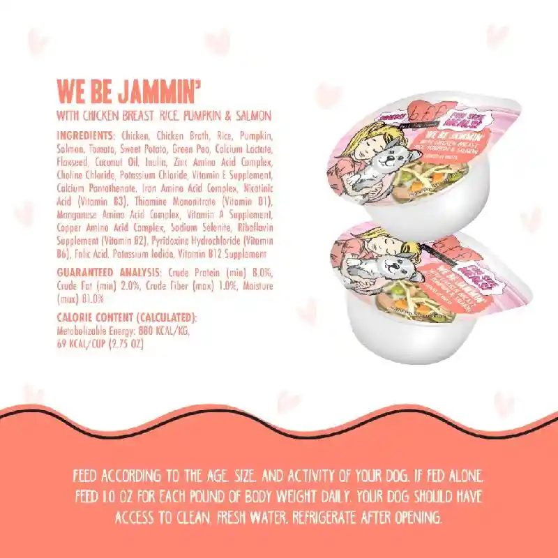 Weruva Dog Bff We Be Jammin Chikn/salmn Cup 2.75oz