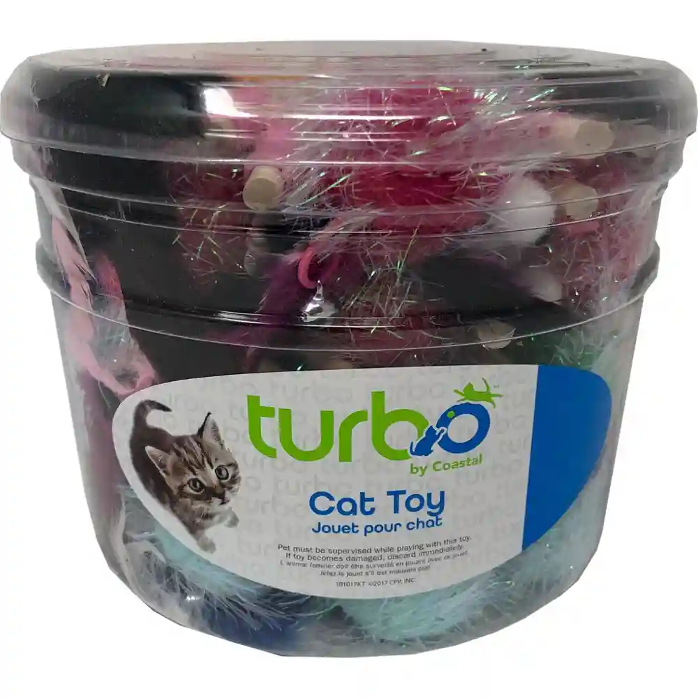 Bulk Cat Toy Bins Monster Wand With Feathers - 42pcs