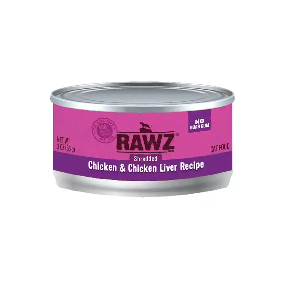 Rawz Cat Gf Chicken & Liver Shreds Can 3 Oz