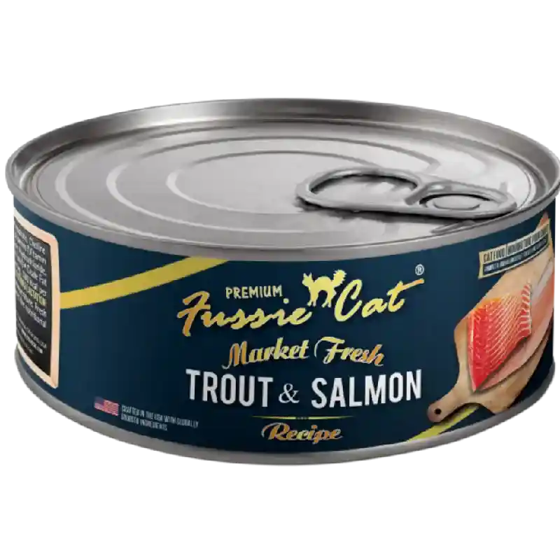 Fussie Cat Market Fresh Trout & Salmon Recipe Wet Cat Food 5.5-oz