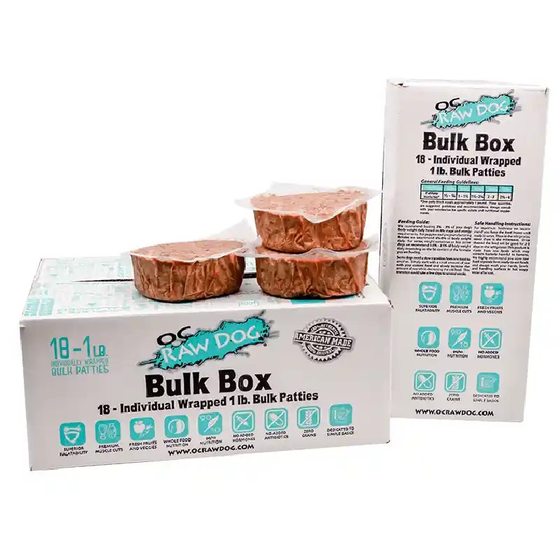 OC Raw Dog Food: Fish & Produce 18lb Bulk Box