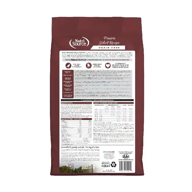 Nutrisource Dog: Grain Free Prairie 4lb